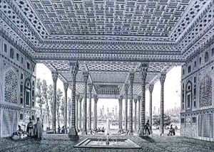 Interior View of the Pavilion of Mirrors Isfahan by Pascal Xavier Coste