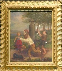 Children At The Water Pump by William Henry Hilliard