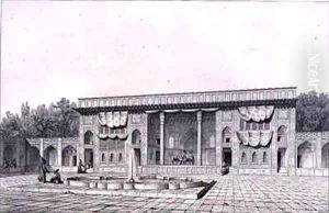 Throne Pavilion in Teheran by Pascal Xavier Coste