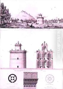 View and Details of a Dovecot in Isfahan by Pascal Xavier Coste