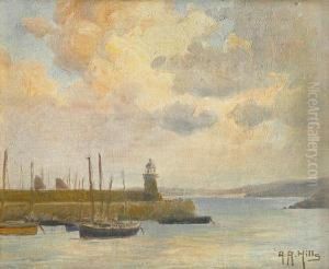 Harbor With A Lighthouse And Boats
