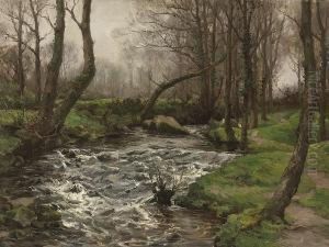 View Along A Brook by Anna Althea Hills