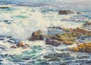The Surging Sea - Laguna Beach At Coward's Cove by Anna Althea Hills