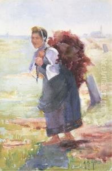 Peasant With Faggots - view 1