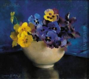 Bowl Of Pansies by Laura Coombs Hills