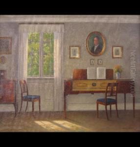 House Interior Showingsquare Piano And Portraits