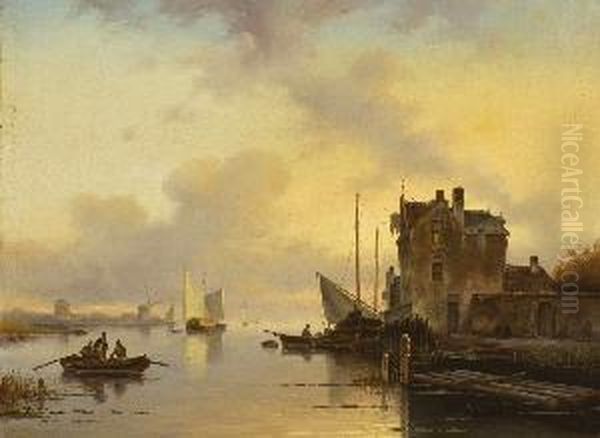 Hollandische Uferlandschaft Mit
Segelbooten. - view 1