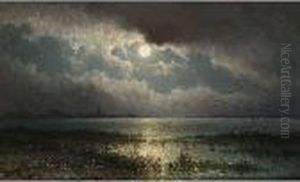 Het Ij Bij Zeeburg,maanlicht Het Ij Bij Zeeburg,maanlicht