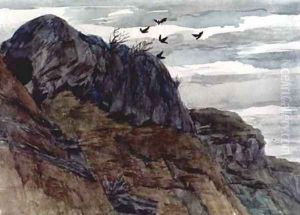 Crows above a Cliff by Adam Chmielowski