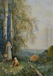 A 
Landscape With Children Picking Flowers