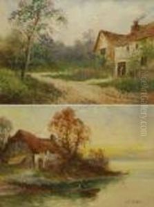 Figure By A Cottage Entrance