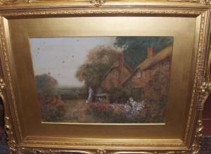 Country Cottage Scene by Fred Hines
