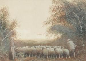 'driving The Flock' And 'a Winter Pool'