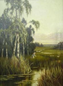 A Lady In A Marsh