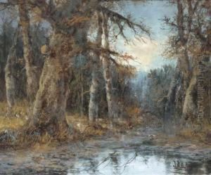 A Pond In The Woods by Theodore Hines