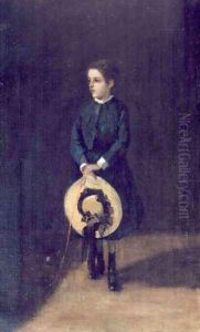 Girl with a Hat- Portrait of Janina Chojecka by Adam Chmielowski