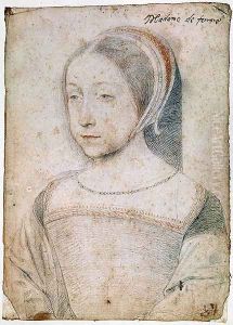 Renee de France (1510-75) Duchess of Ferrara, c.1522-28 by (studio of) Clouet