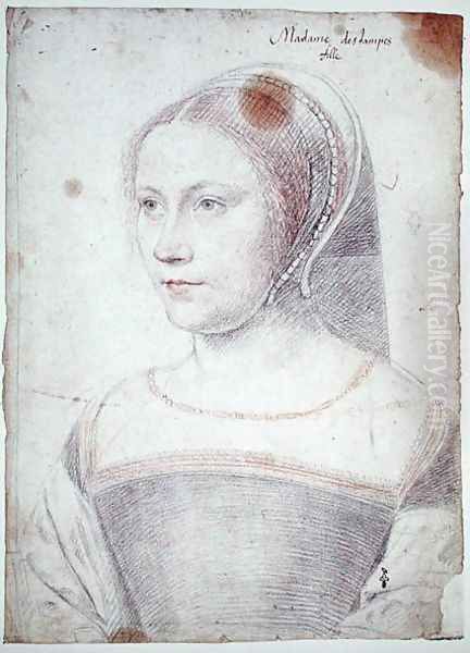 Anne de Pisseleu, (1508-80) Duchesse d'Etampes or possibly Diane de Poitiers (1499-1566) as a widow, c.1520-25 - view 1