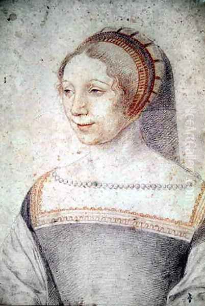Unknown portrait of a young Lady, probely Diane, bastard of France, duchesse de Montmorency, then of Angouleme and Chatellerault, c.1540 - view 1