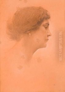 Studio Di Profilo Di Donna by Adolf Hiremy-Hirschl