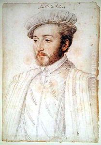 Charles de La Rochefoucauld (c.1523-62) Count of Randan by (studio of) Clouet