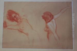 A Nude Study Of Two Women by Adolf Hiremy-Hirschl