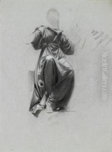 Studie Einer Sitzenden by Adolf Hiremy-Hirschl