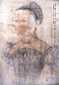 Portrait of Mary Stuart, Queen of Scotland (1542-87) at the age of Nine, July 1552 by (studio of) Clouet