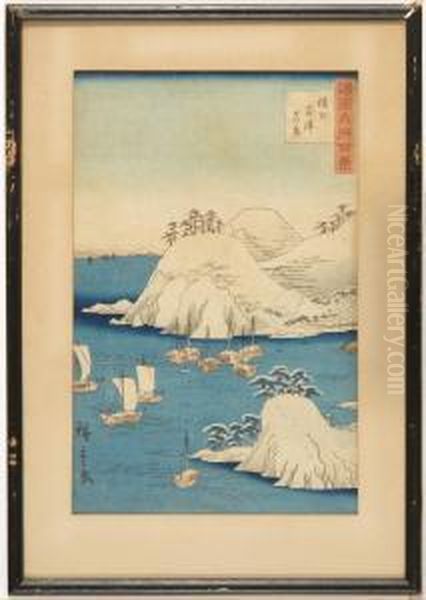 Depicting Boats In A Harbor After Heavy Snow - view 1