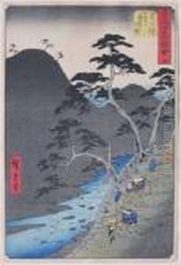 Traveling In Mountain by Tokubei Iii Hiroshigeando