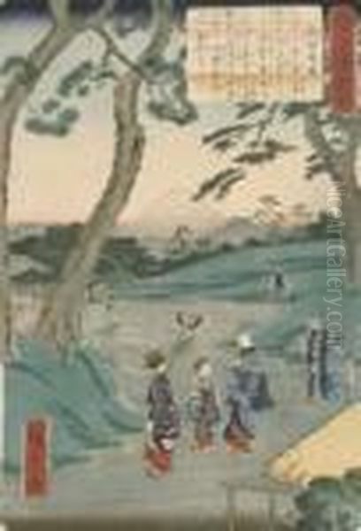 Edo Meisho Zu E: Takadanobaba ("luoghi Famosi Di Edo: Takadanobaba), Anno 1861-1864 - view 1