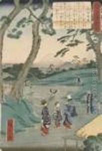 Edo Meisho Zu E: Takadanobaba ("luoghi Famosi Di Edo: Takadanobaba), Anno 1861-1864 by Chimpei Ii Hiroshigesuzuki