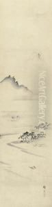 Mount Fuji In Mist by Chimpei Ii Hiroshigesuzuki