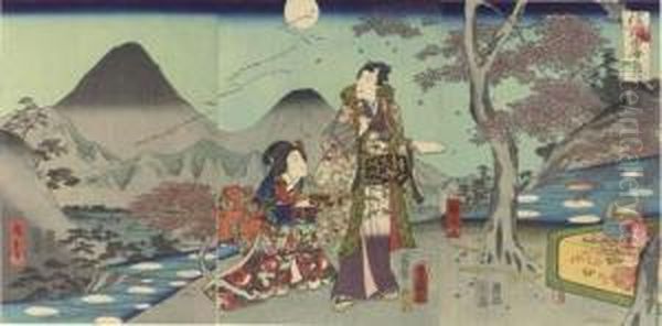 Shinshu Tagoto No Tsuki (moon Over Tagoto, Shinano Province) - view 1