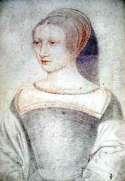 Portrait of an unknown Lady, probabely Charlotte de Moulin, demoiselle de Bry, c.1530 - view 1