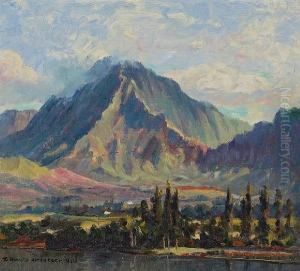 Pali Gap From Kaneolu Bay, Oahu, Hawaii by David Howard Hitchcock