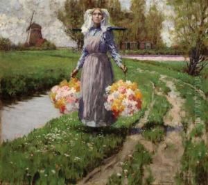 Young Maiden With Flowers