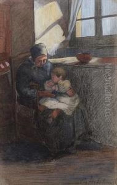 Woman And Child In An Interior - view 1