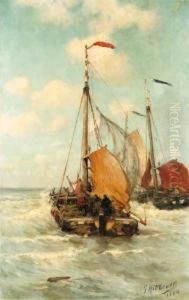 Shipping Offshore
Oil On Canvas by George Hitchcock