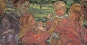 Mutter Mit Kindern by Dora Hitz