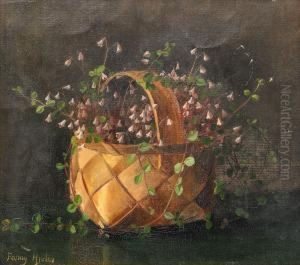Stilleben Med Korg Och Linneor by Fanny Hjelm