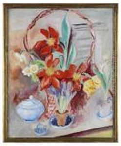 Tulpaner I Blomsterkorg by Sigrid Hjerten