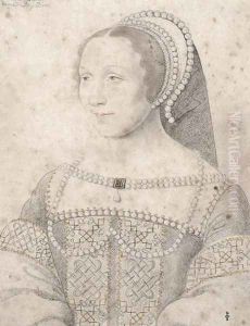 Madeleine de Mailly, wife of Charles de Roye, c.1535 (2) by (studio of) Clouet