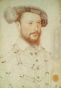 Portrait of a Man, possibly Antoine de Halluin (c.1505-53) seigneur de Piennes, c.1550 by (studio of) Clouet