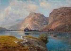 "castell Toblino Am Tobler See by Anton Hlavacek