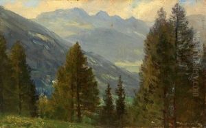 Blick Gegen Hofgastein Von Badgastein by Anton Hlavacek