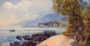 Mediterrane Kustenlandschaft by Anton Hlavacek