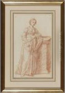 Study Of A Woman By A Plinth by William Hoare Of Bath
