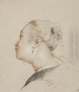 Portrait Of A Woman In Profile To The Left Portrait Of A Woman In Profile To The Left