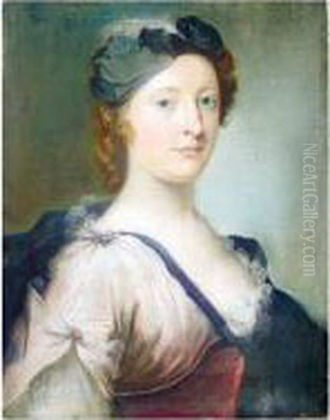 Portrait Of A Lady; Portrait Of A Lady In A Blue Dress - view 1